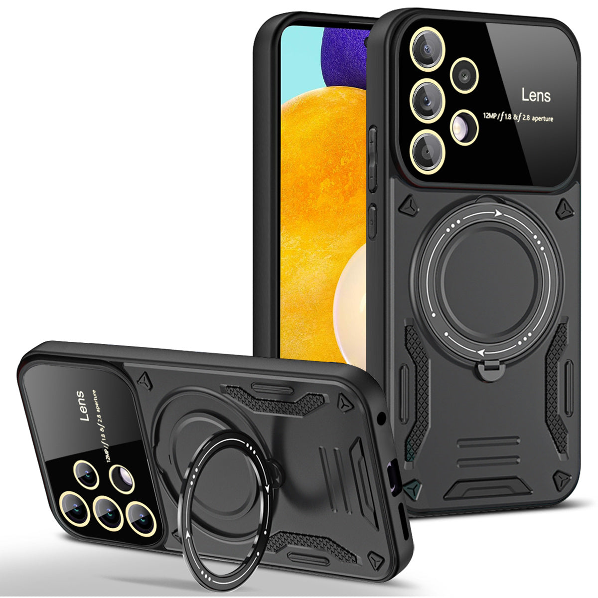 For Samsung Galaxy A52 4G A52s 5G A52 5G Ring Kickstand Case PC TPU Phone Cover Compatible with MagSafe For Samsung Galaxy A52 4G A52s 5G A52 5G Ring Kickstand Case PC TPU Phone Cover Compatible with MagSafe